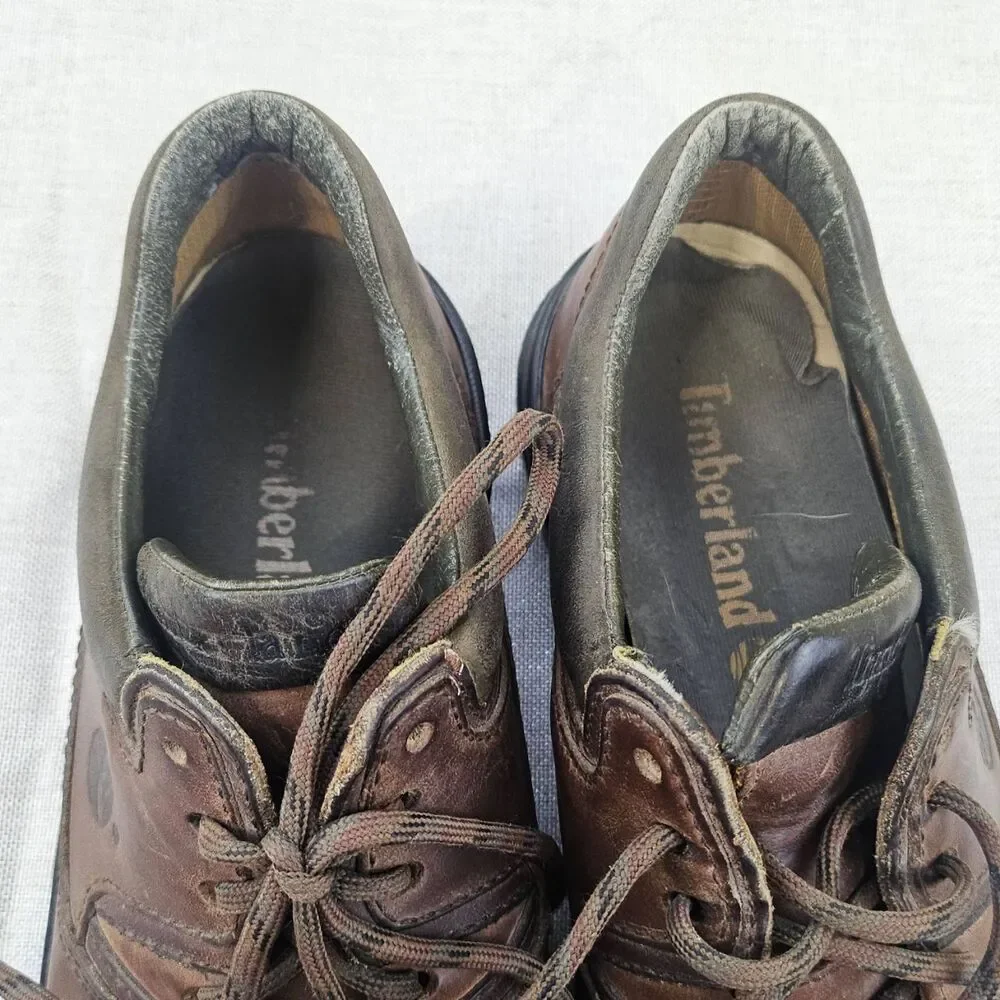 Timberland‎ Classic LaceUp Shoes Brown Leather Round Toe 37022 Mens 10.5
